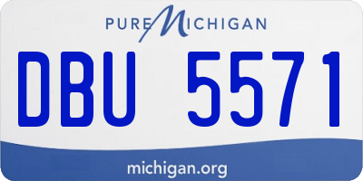 MI license plate DBU5571