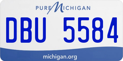 MI license plate DBU5584
