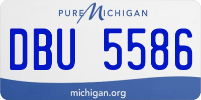MI license plate DBU5586