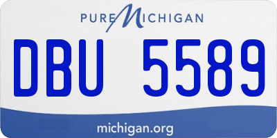 MI license plate DBU5589
