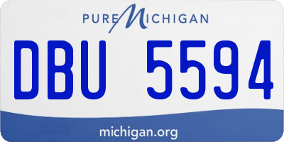 MI license plate DBU5594