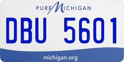 MI license plate DBU5601