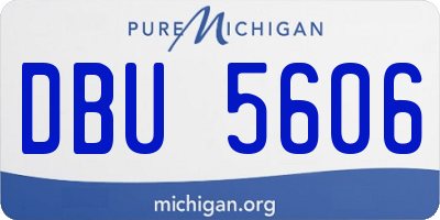 MI license plate DBU5606