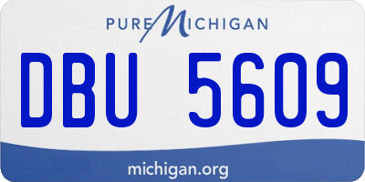 MI license plate DBU5609