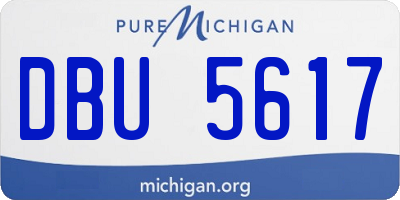 MI license plate DBU5617