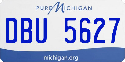 MI license plate DBU5627