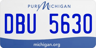 MI license plate DBU5630