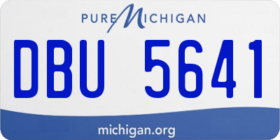 MI license plate DBU5641