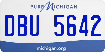 MI license plate DBU5642
