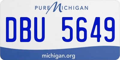 MI license plate DBU5649