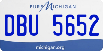 MI license plate DBU5652