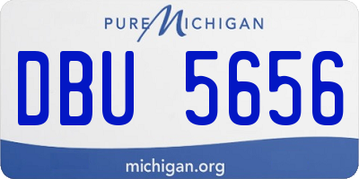 MI license plate DBU5656