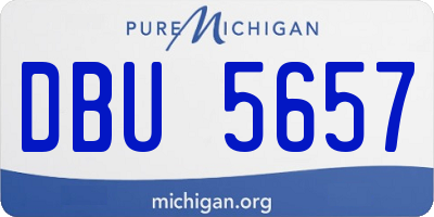 MI license plate DBU5657