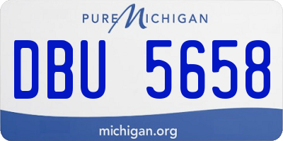 MI license plate DBU5658