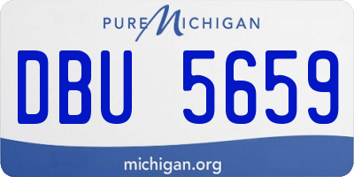 MI license plate DBU5659