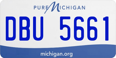 MI license plate DBU5661