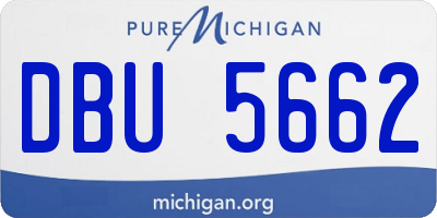 MI license plate DBU5662