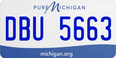 MI license plate DBU5663