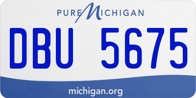 MI license plate DBU5675