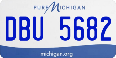 MI license plate DBU5682