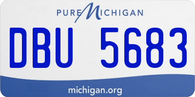 MI license plate DBU5683