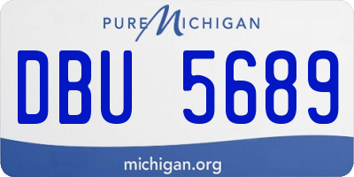 MI license plate DBU5689