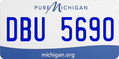 MI license plate DBU5690