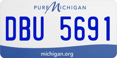 MI license plate DBU5691
