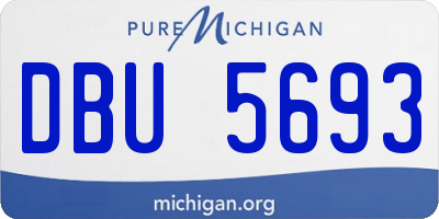 MI license plate DBU5693