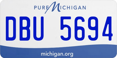 MI license plate DBU5694