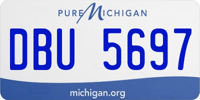MI license plate DBU5697