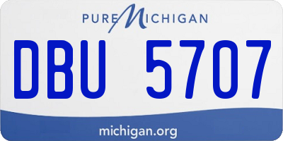 MI license plate DBU5707