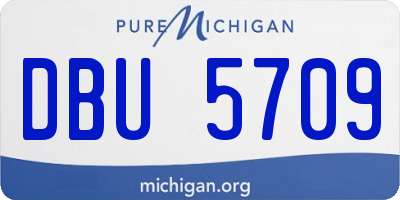 MI license plate DBU5709