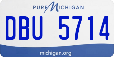 MI license plate DBU5714