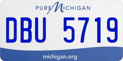 MI license plate DBU5719