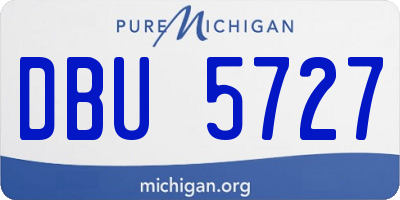 MI license plate DBU5727
