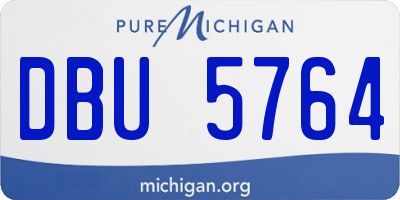 MI license plate DBU5764