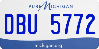 MI license plate DBU5772