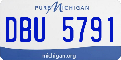 MI license plate DBU5791
