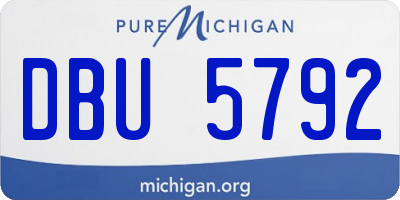 MI license plate DBU5792