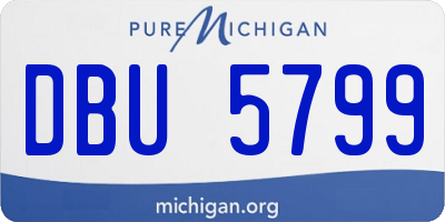 MI license plate DBU5799