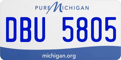 MI license plate DBU5805