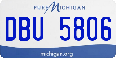 MI license plate DBU5806