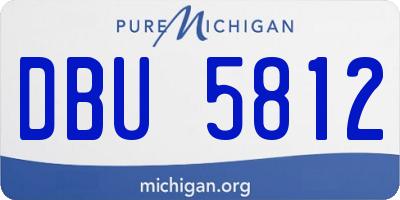 MI license plate DBU5812