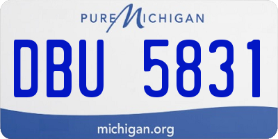 MI license plate DBU5831
