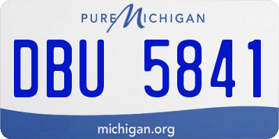 MI license plate DBU5841