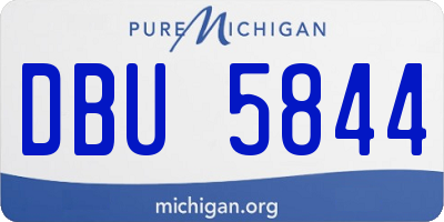 MI license plate DBU5844