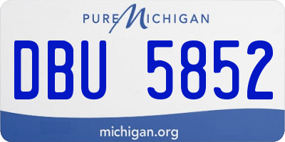 MI license plate DBU5852