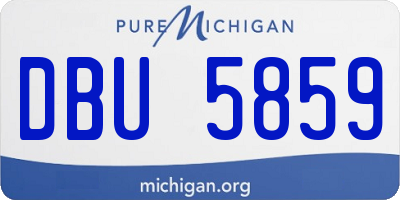 MI license plate DBU5859
