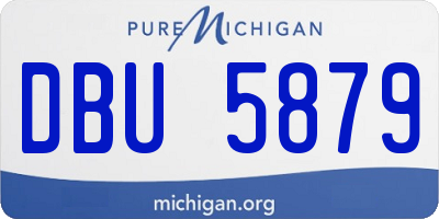 MI license plate DBU5879